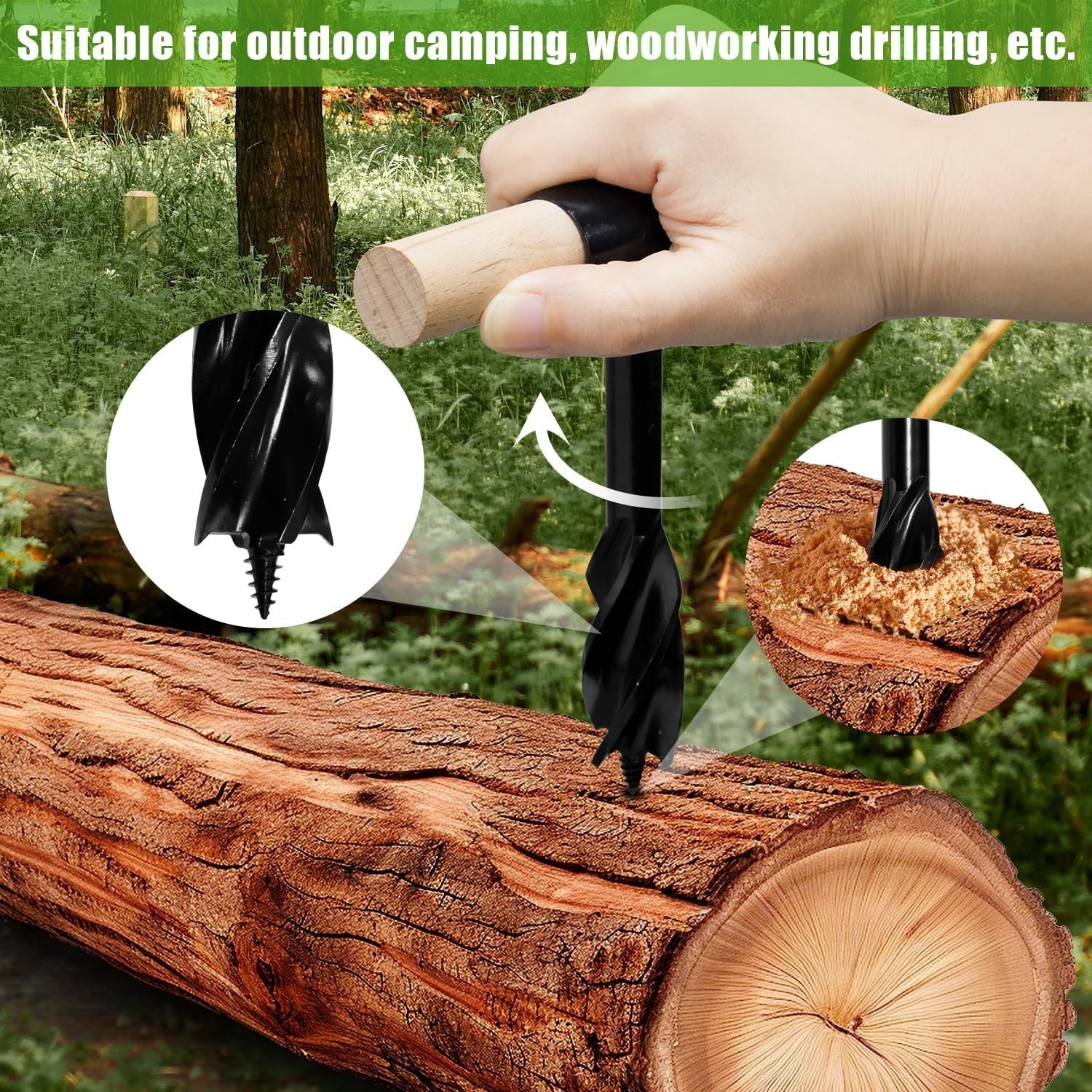 Versatile Pocket Chainsaw & Hand Auger – Perfect for Hiking & Bushcrafting