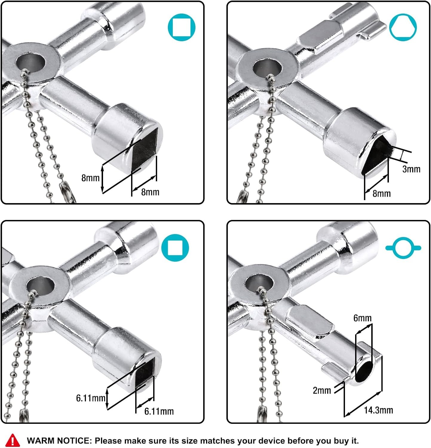 Multi Functional Sillcock Water Utility Key