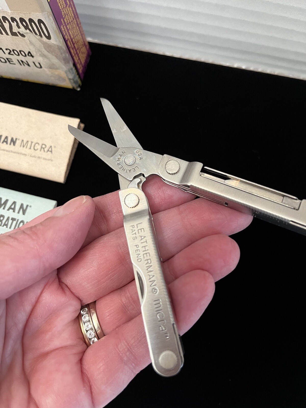 Vintage Leatherman Micra Multi-Tool Pocket Knife Engraved DAD