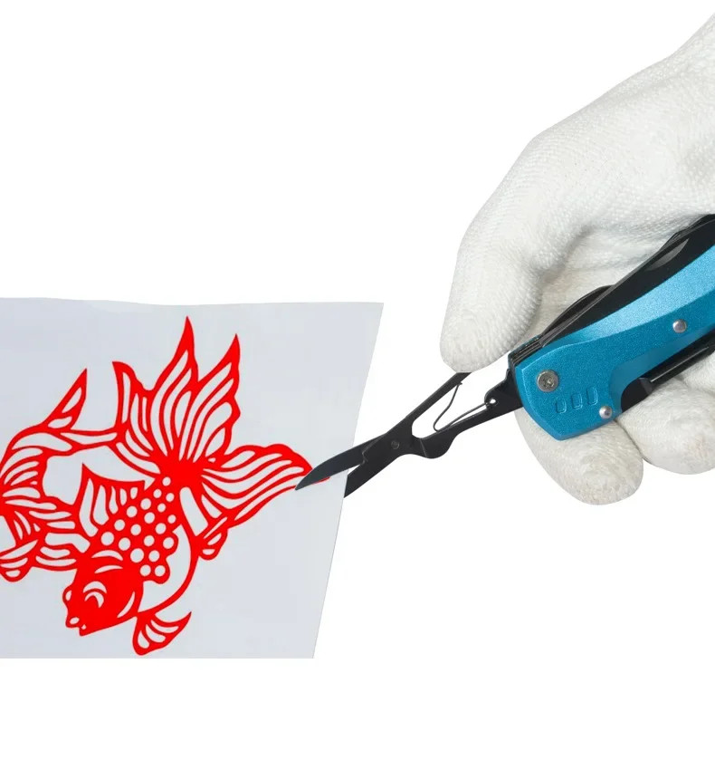 Multifunctional Foldable Stainless Steel Survival Scissors Portable EDC Tool Kit