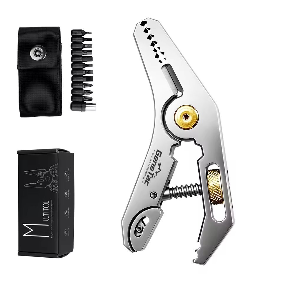5-in-1 EDC Pocket Tool Stainless Steel Wrench Pliers Screwdriver Survival Gear