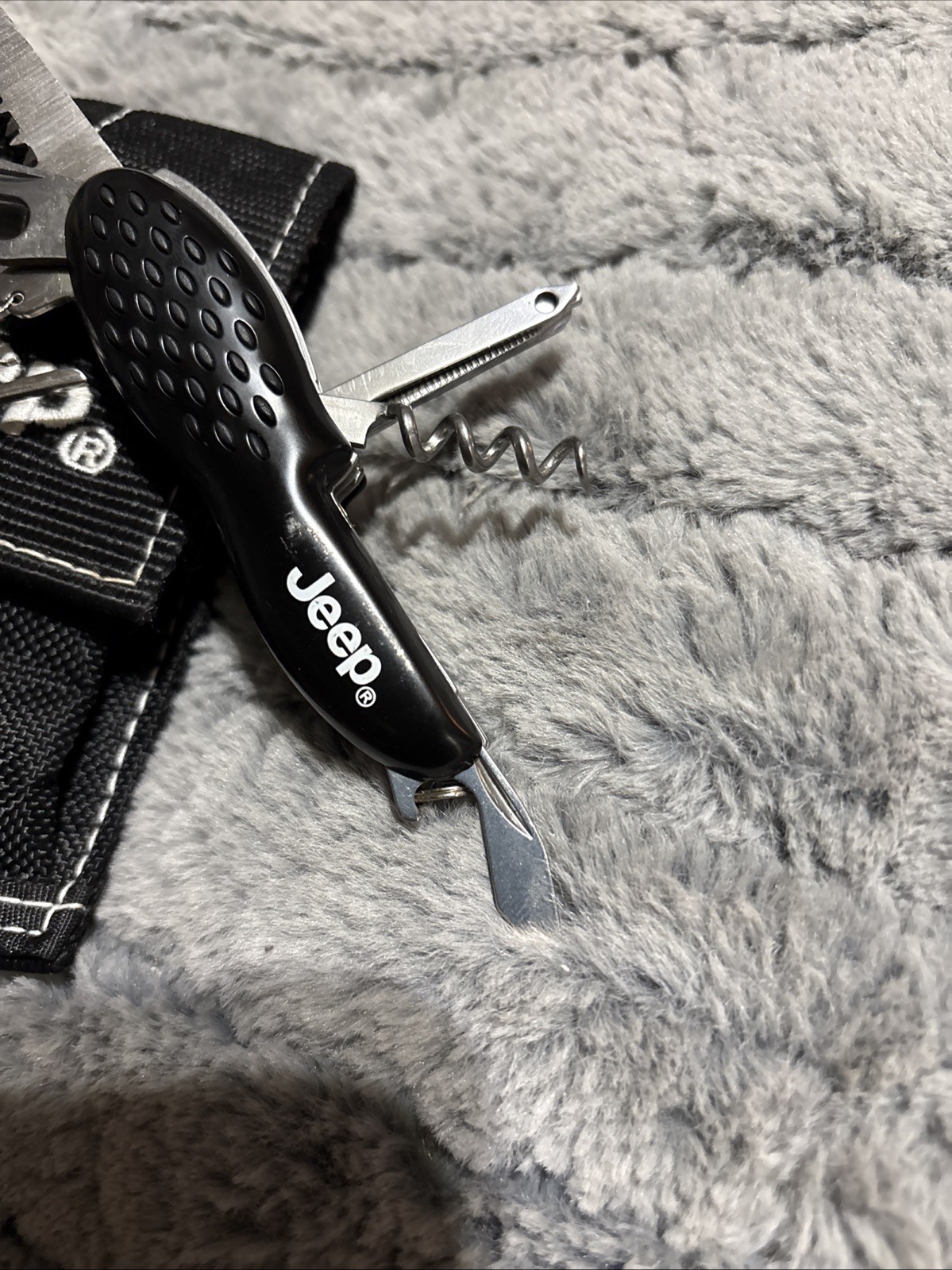 JEEP Multi-tool Knife With Pouch Stainless Steel 2007 Like Swiss Army Knife