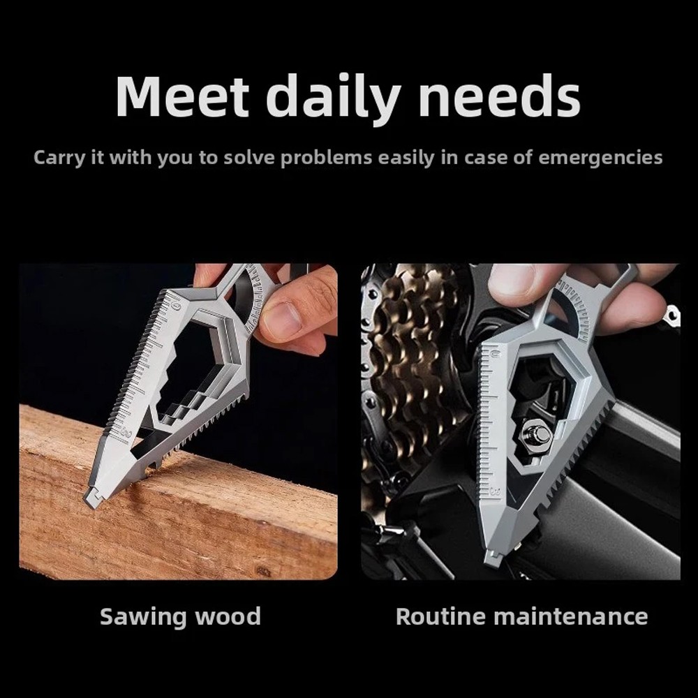 Portable Heavy Duty EDC Metal Keychain Multi-Tool Bottle Opener Men’s Gift