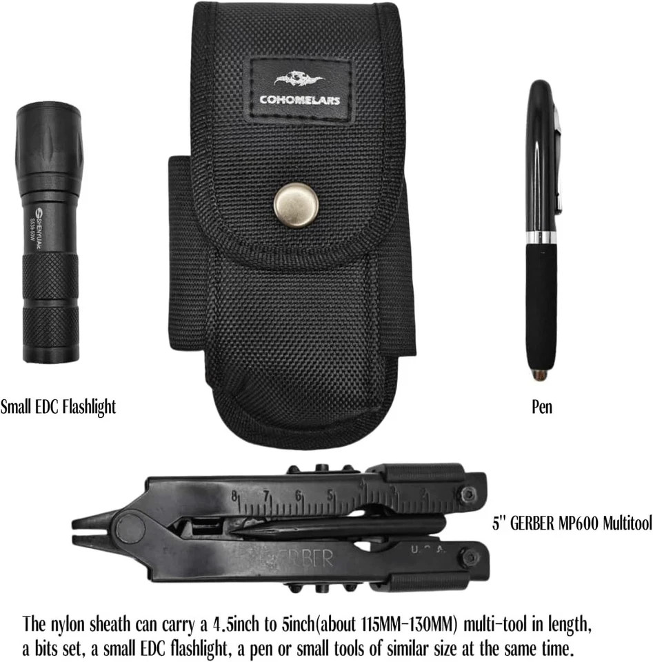 Multitool Nylon Sheath for 4.5” to 5” Multitool- Horizontally and Verticall…