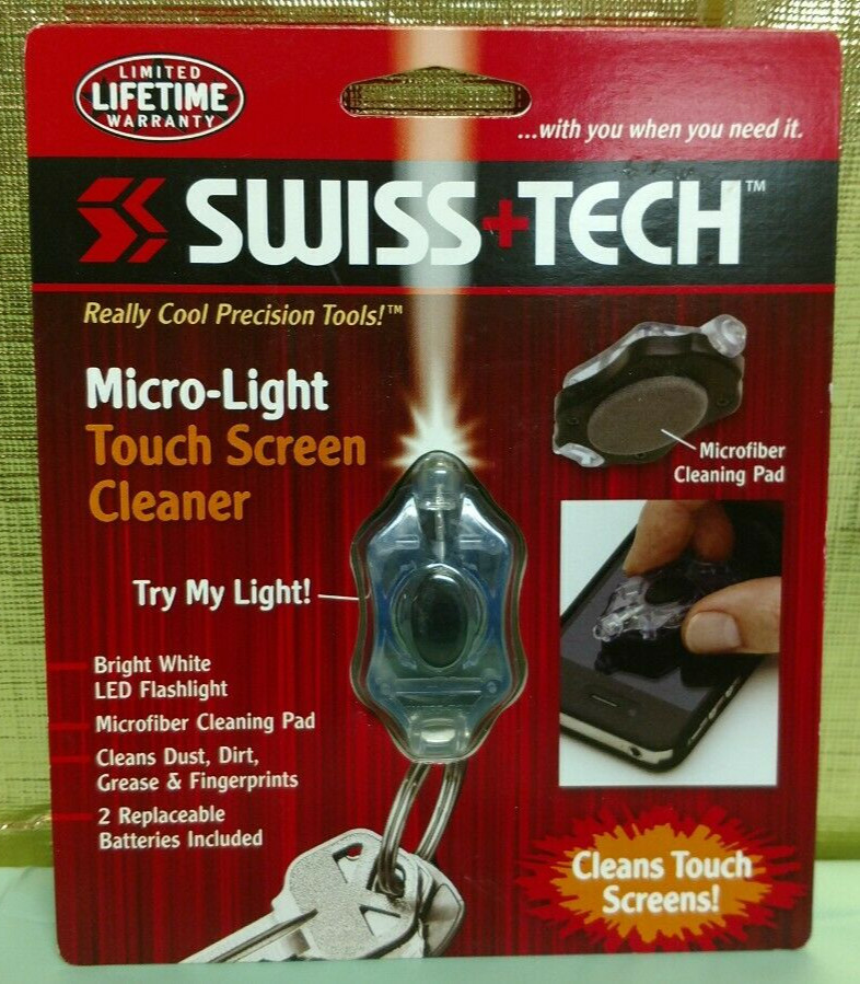 LED Flash Light Key Chain Swiss Tech Touch Screen Cleaner Key Ring Keychain
