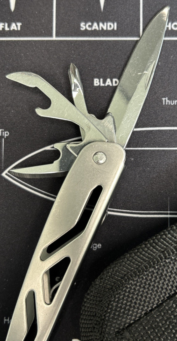Ozark Trail Multi Tool Pliers Knife Stainless Steel w/ Pouch Camping EDC VGUC