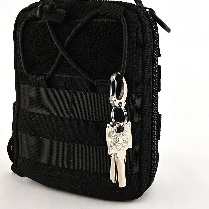 2PCS Mini Titanium Alloy Key chain Carabiner Outdoor Travel Hanging Buckle EDC