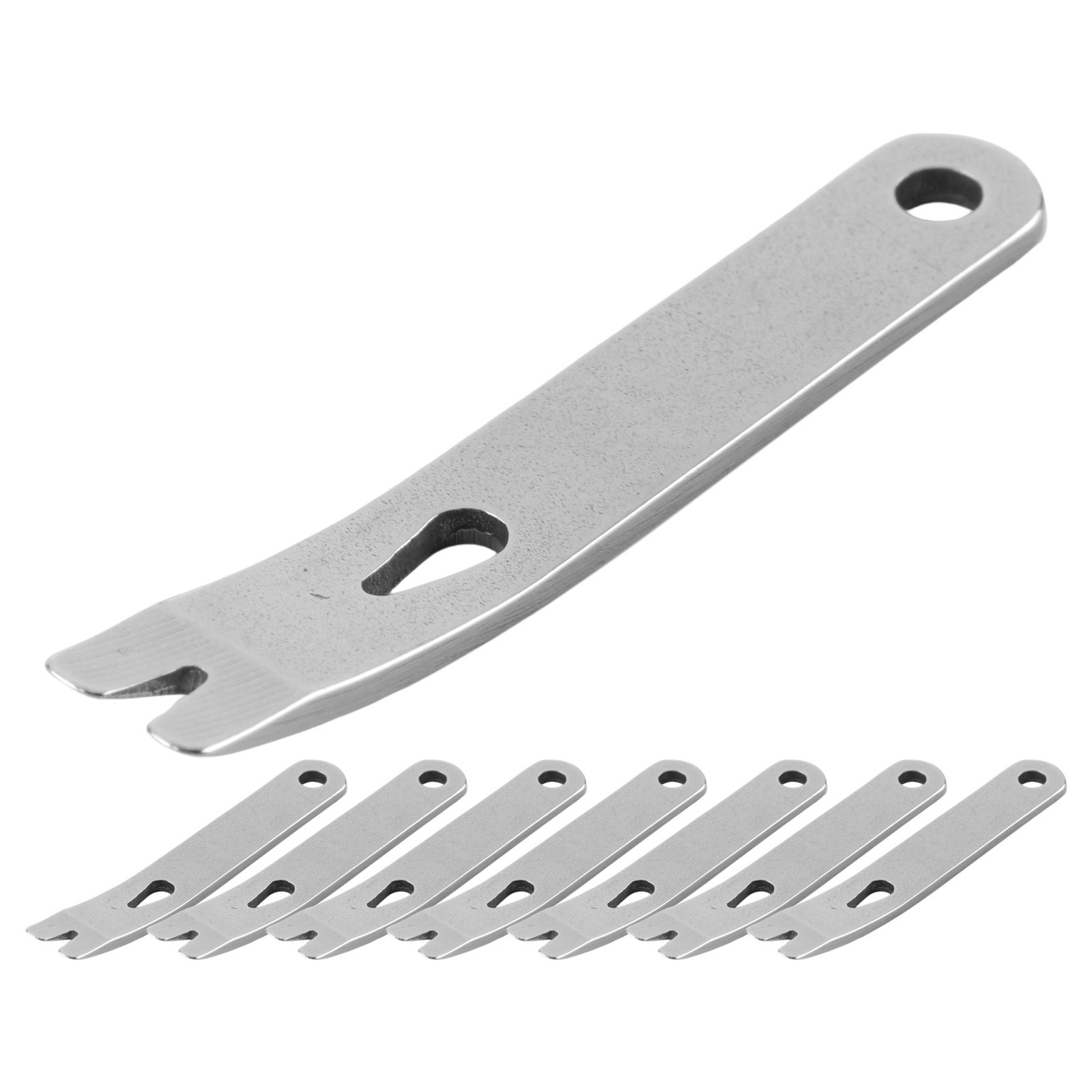 8 Pieces Pry Bar Stainless Steel Flat Bar Multifunction Small Pry Bar 3418