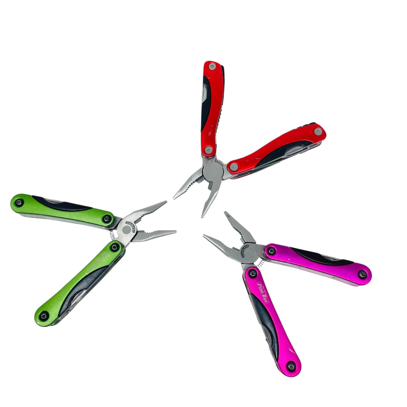 BOSCH & Pink Box and Unbranded MultiTool Professional Folding Pliers Set, 3 Pcs