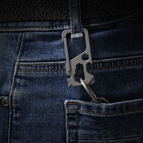 Outdoor Multi EDCTC4 Titanium Alloy Mechanic Keychain Carabiner Opener Portable