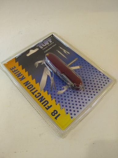 18 Function Red Tuff Tools – Pocket Knife w/ 13 Separate Tools.