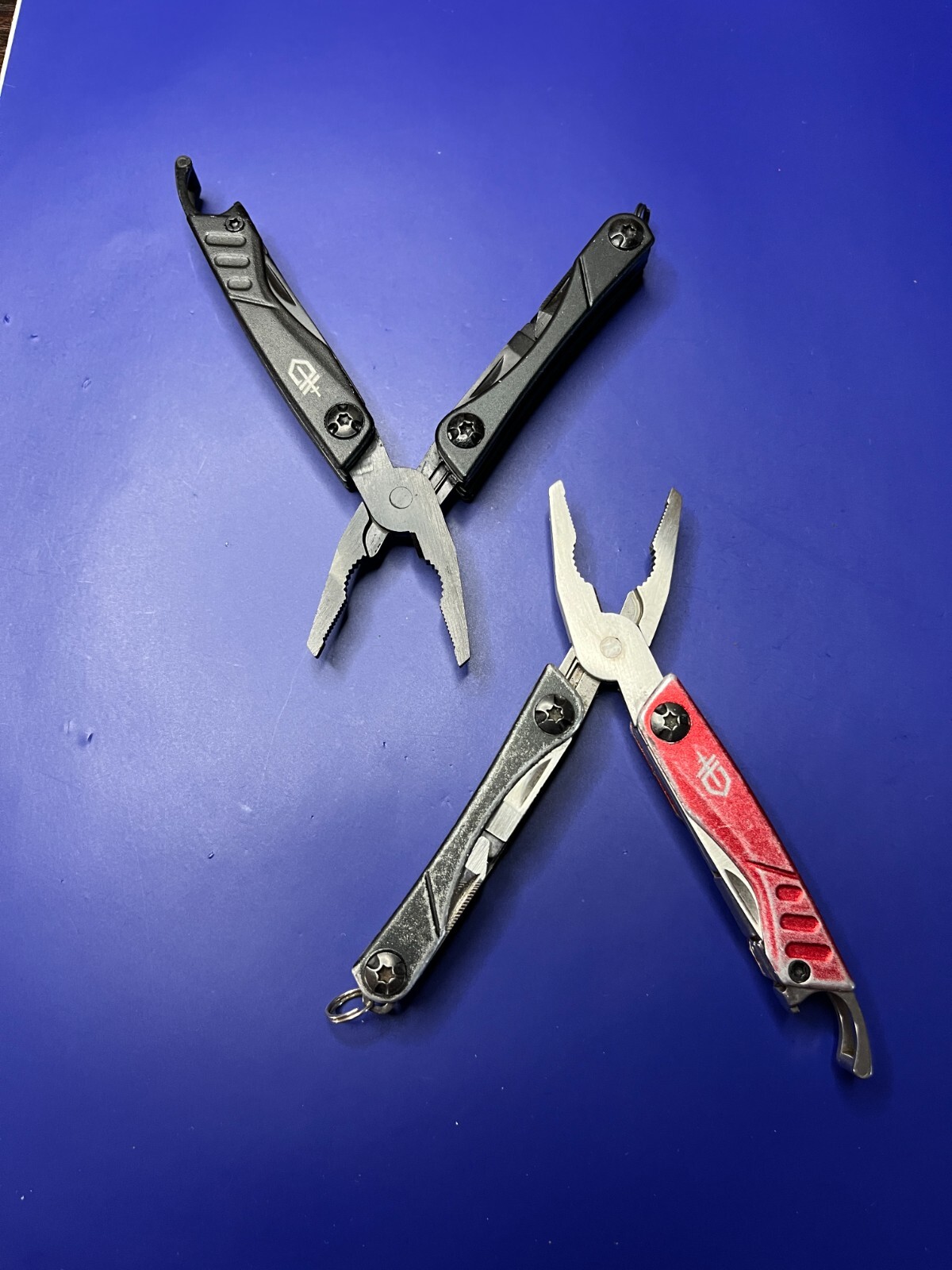Lot of 2 Gerber Dime Multi-Tools Small Keychain Pliers Knife File Scissors