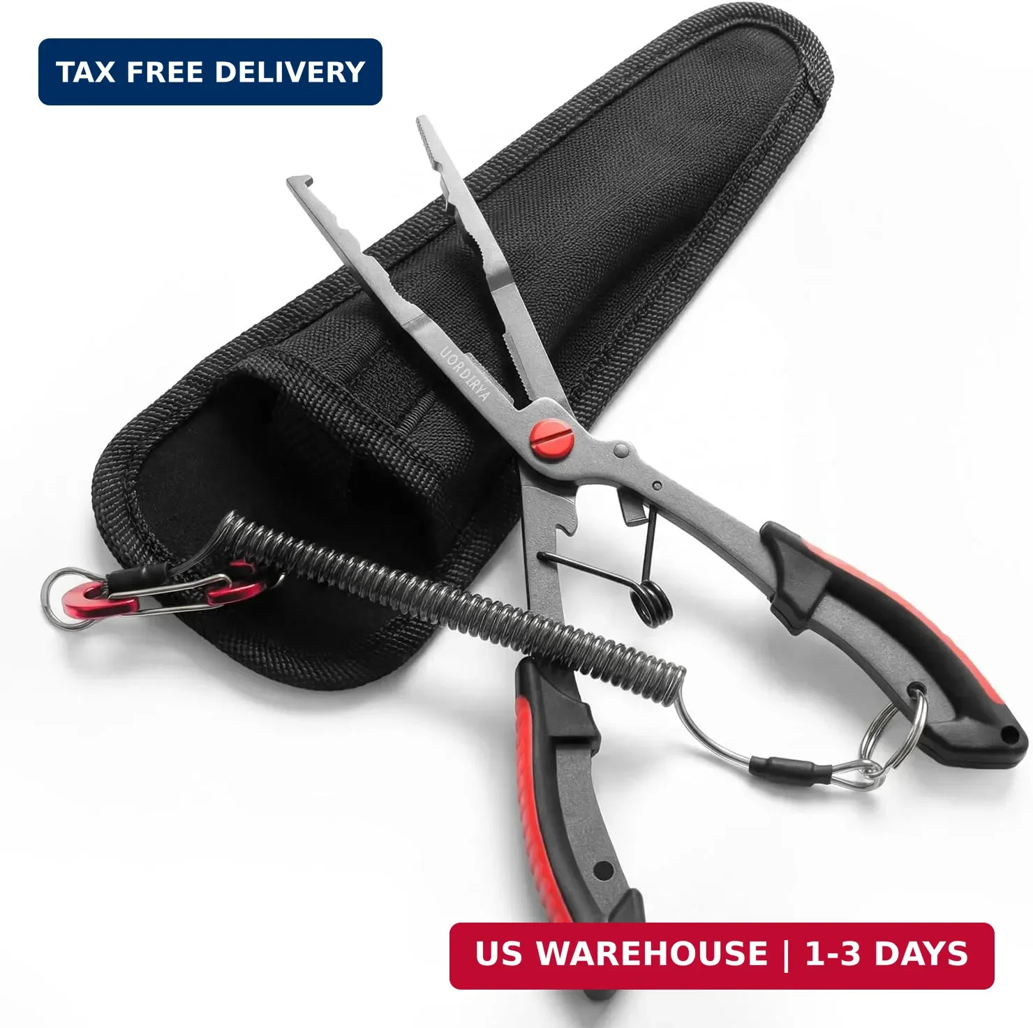 Fishing Pliers 8.4″ Long Nose Multi-Function Fishing Tool – Stainless Steel Hook