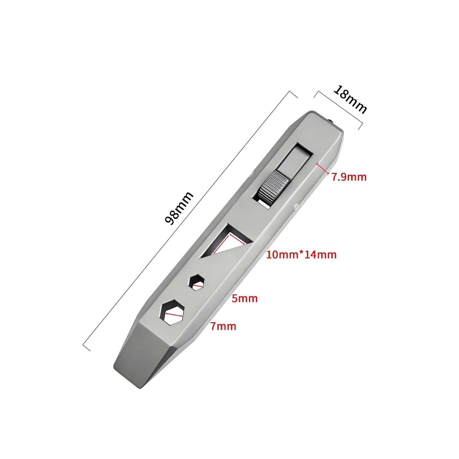 Titanium Alloy Pry Bar Multi-tool EDC Screwdriver Bottle Opener Nail Puller