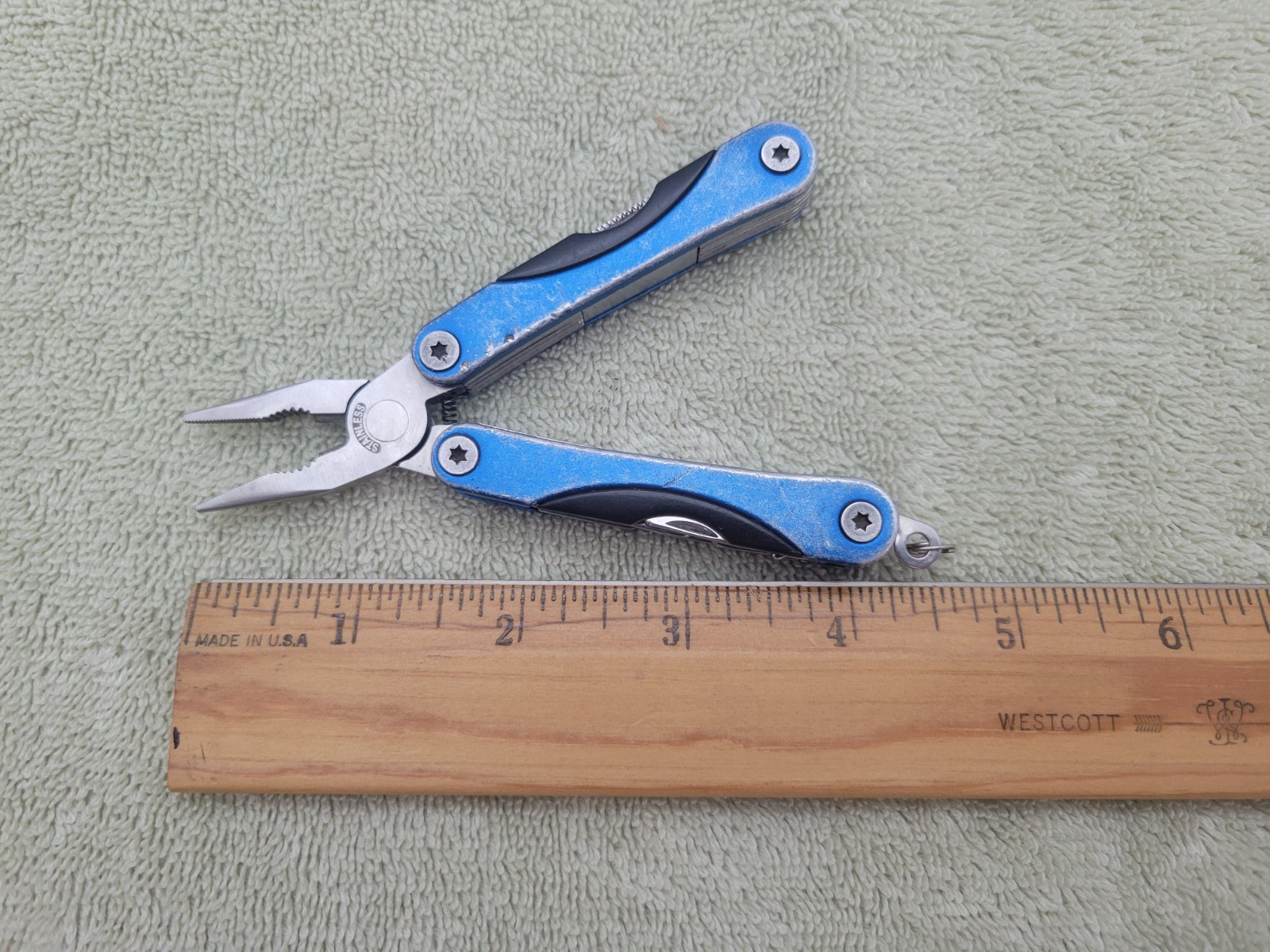 Vintage Sheffield Stainless Steel Blue Mini Multi Tool – 10 Tools