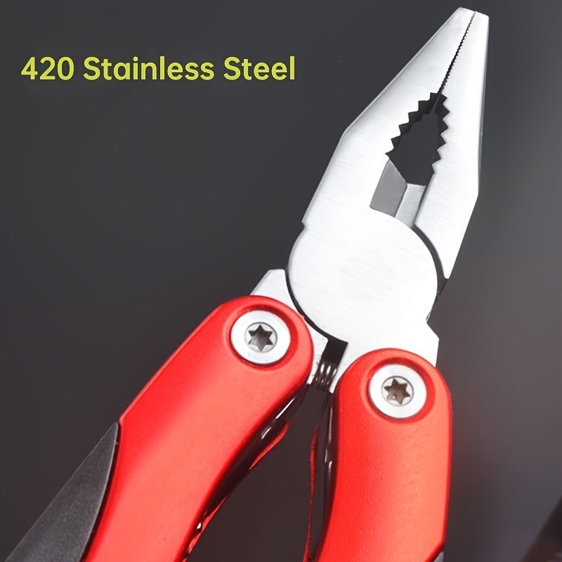 Outdoor Survival Tool 12 in 1 Folding EDC Kit Pocket Multi Tool Stainless Steel
