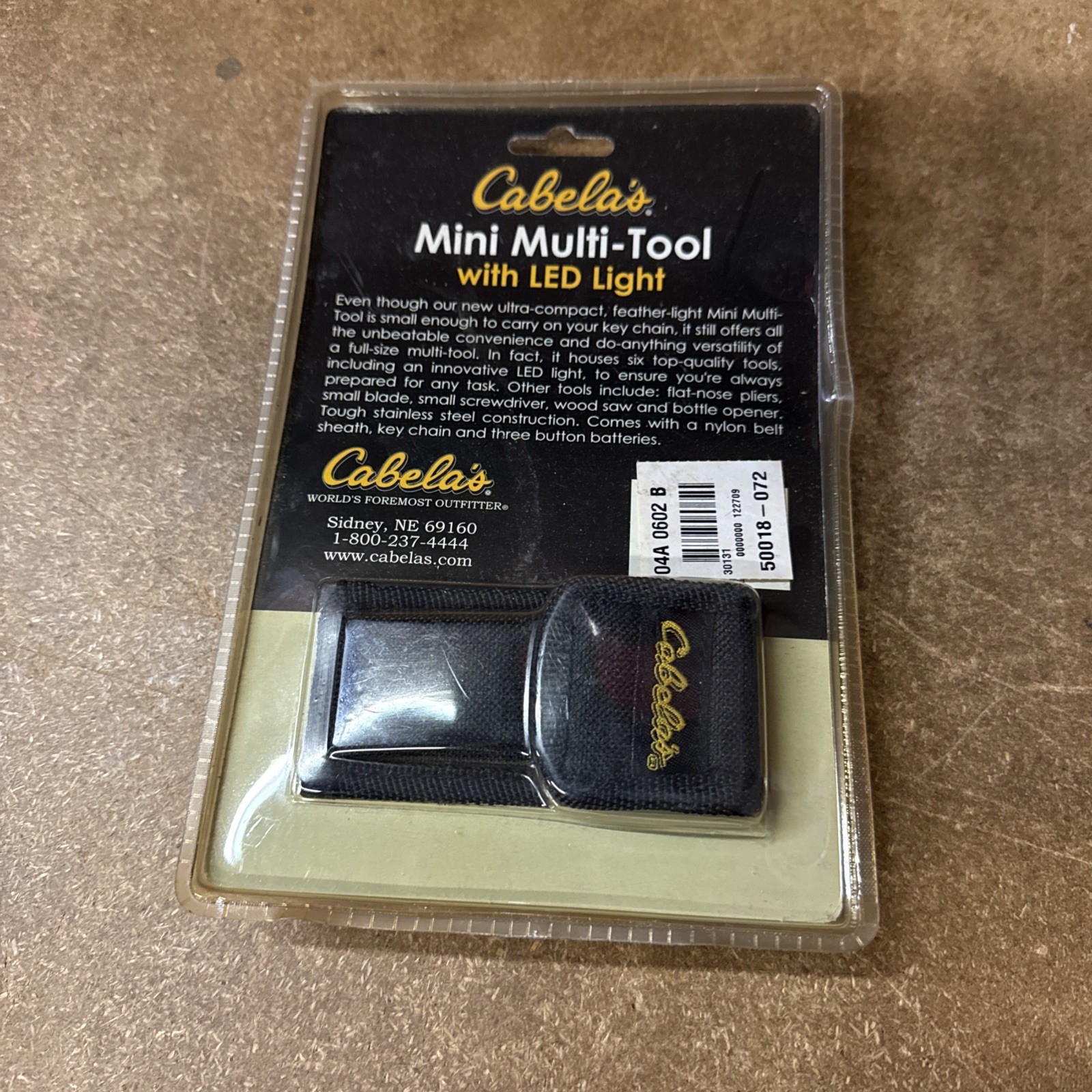NEW Cabela’s Mini Multi-Tool with LED Light – Green Marble Handle – 6-in-1 NIP