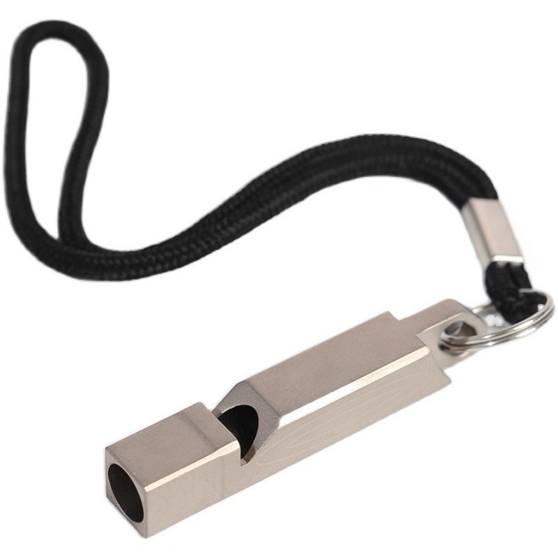 TC4 Titanium Whistle Lightweight Portable Outdoor Life-saving Camping Whistle