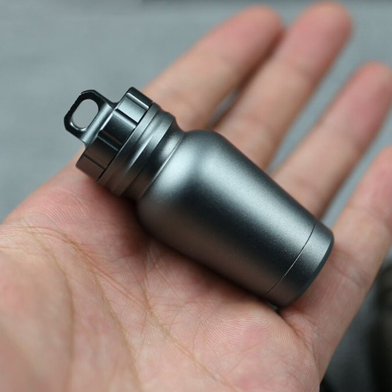 EDC Pocket Tool Aluminum Alloy Waterproof Tank Medicine Sealed Capsule Bottle Ou