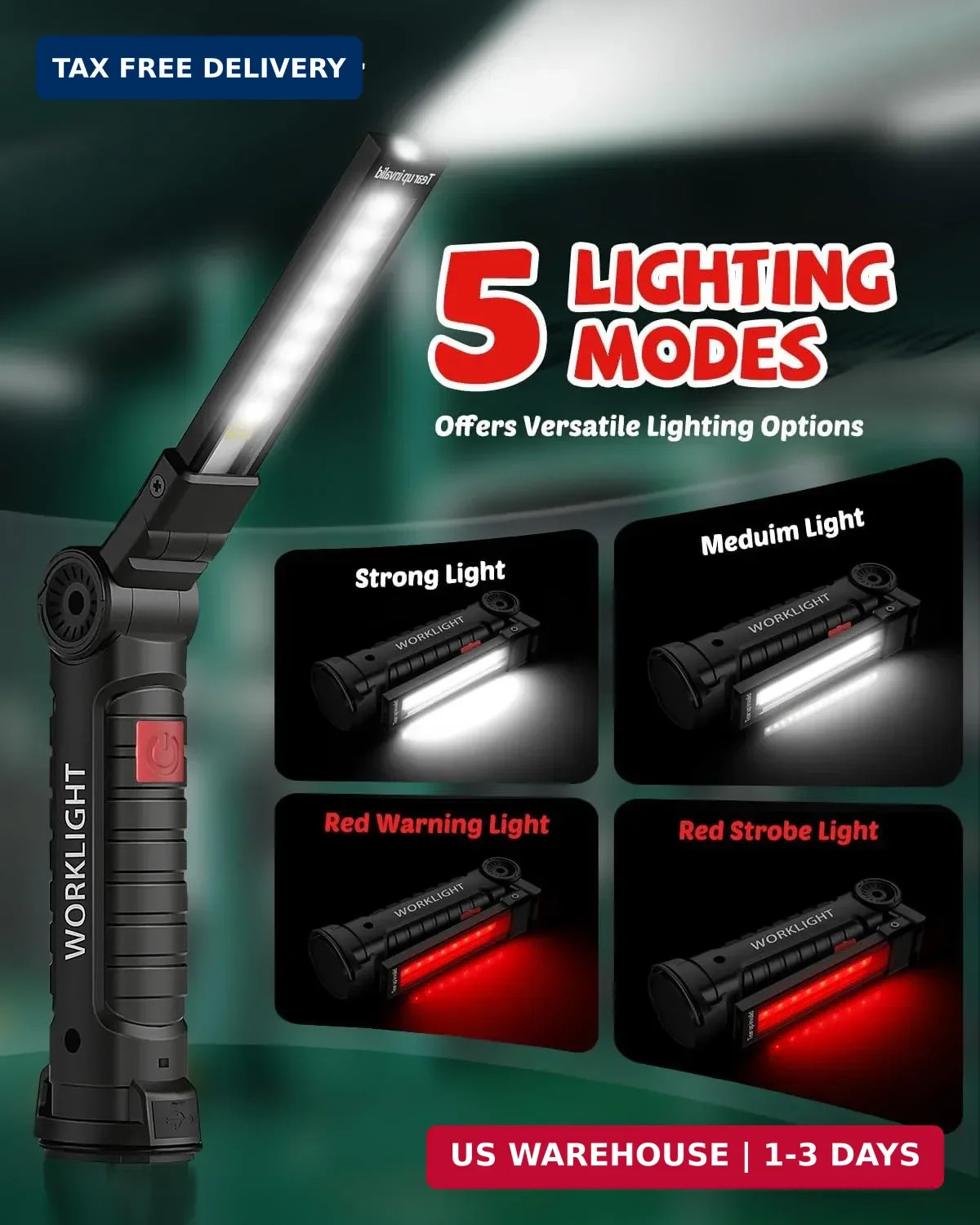 Coquimbo Tool Fathers Day Dad Gifts for Men Him Husband, Rechargeable LED Work L