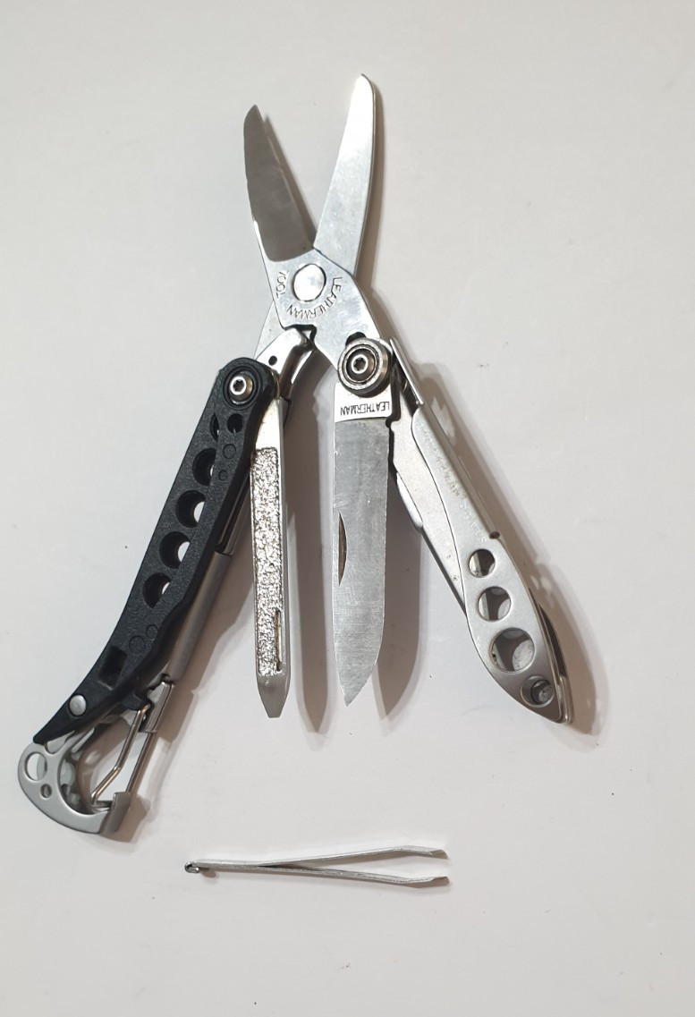 🔥🔥🔥 Leatherman Style CS Black Keychain Multitool Carabiner Rare Retired