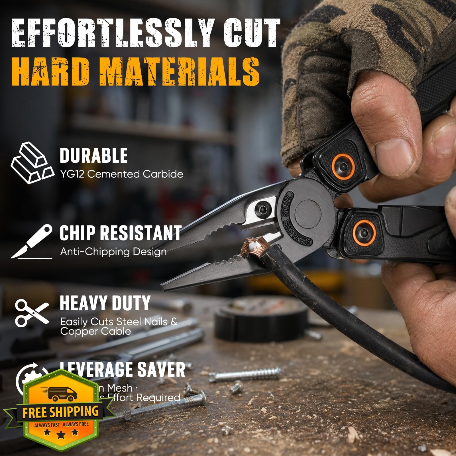 BIBURY G10 Multitool Pliers Black EDC 25-in-1