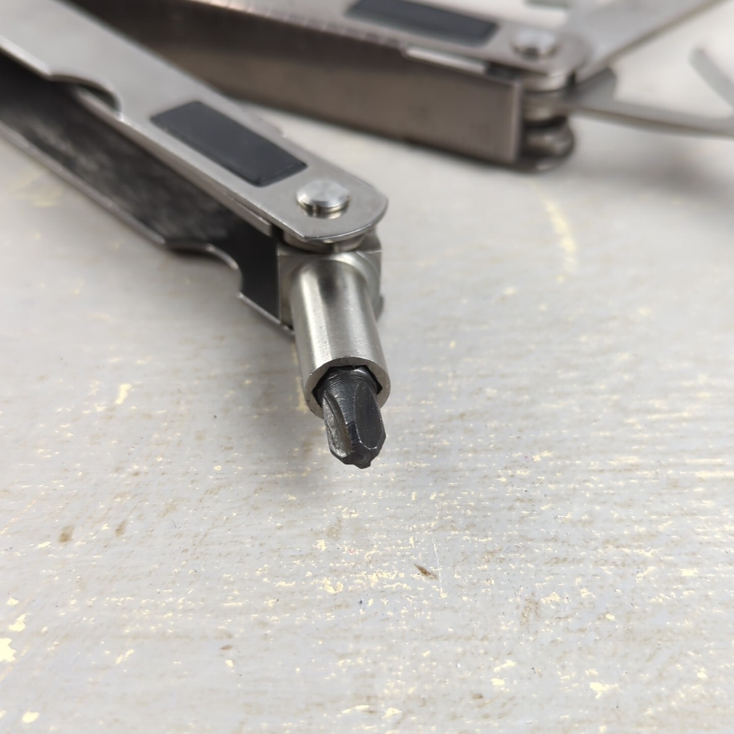 Eddie Bauer Silver Multi-Tool With Grey & Black Sheath Multi Bit Screwdriver