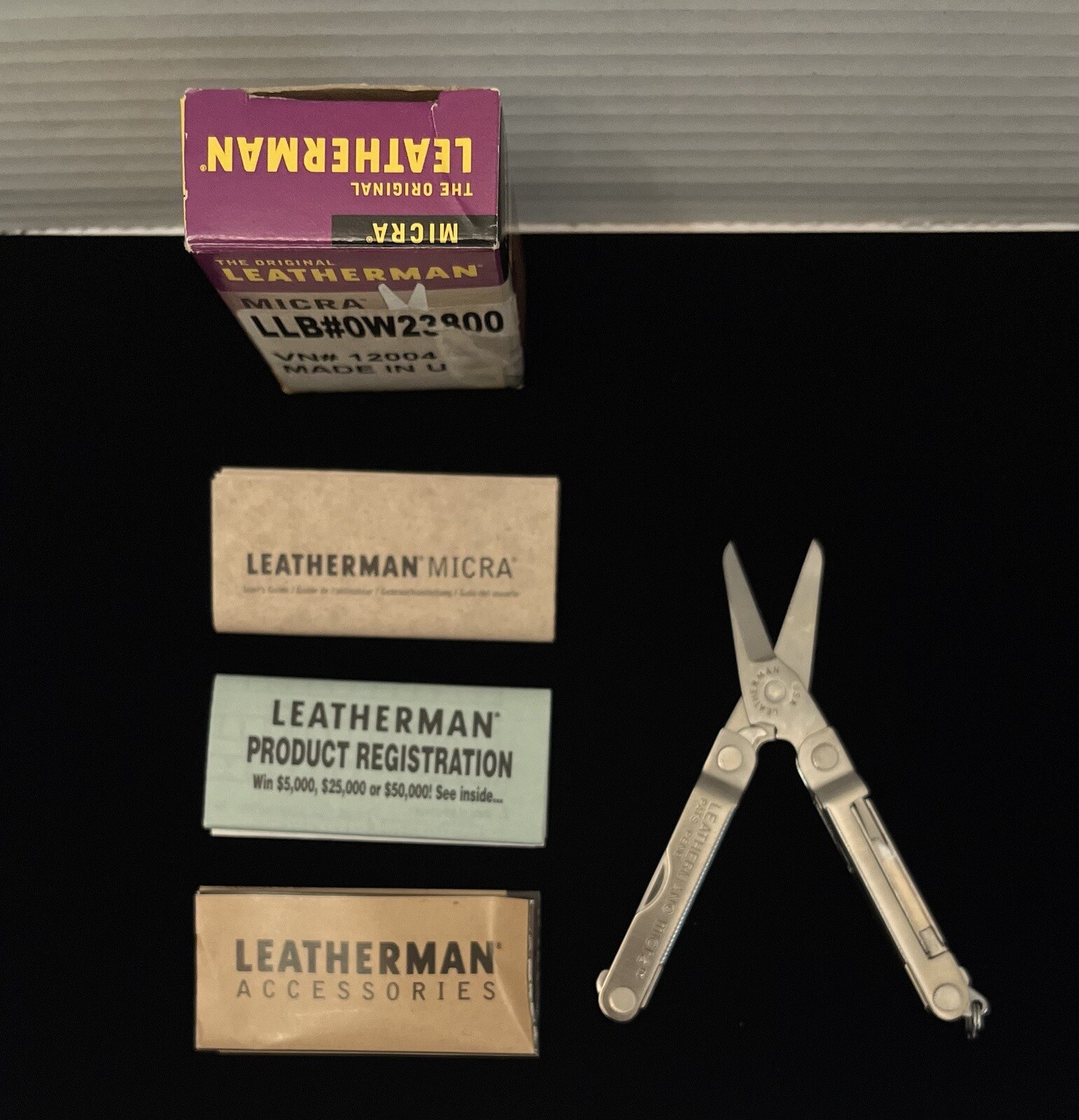 Vintage Leatherman Micra Multi-Tool Pocket Knife Engraved DAD