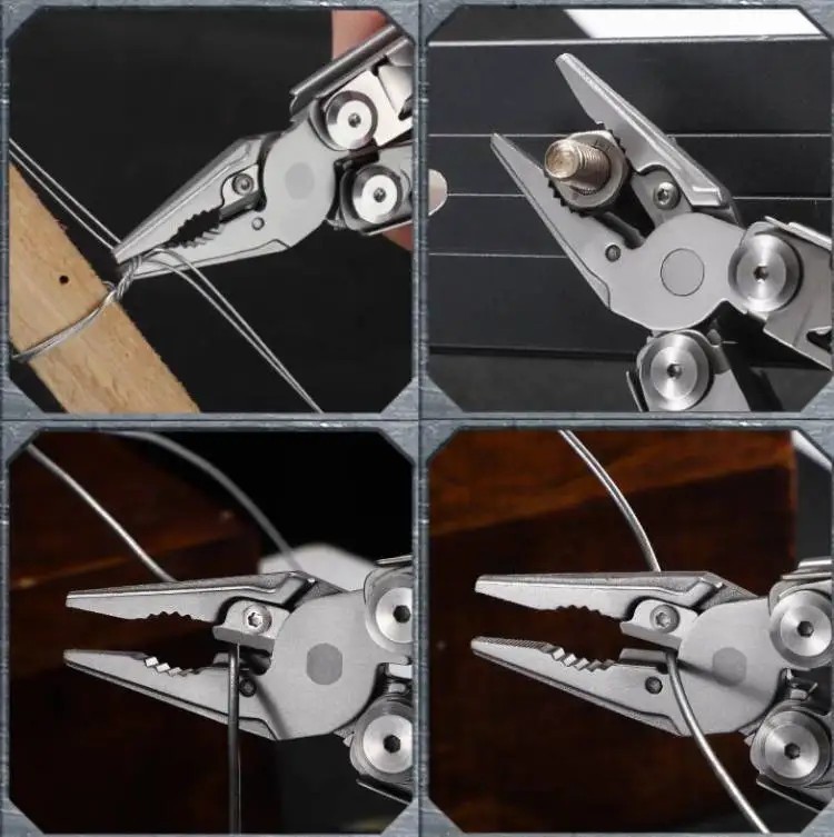 Daicamping DL10 Multi Tool Folding Pocket Knife Sheath Scissors Screw Pliers Can