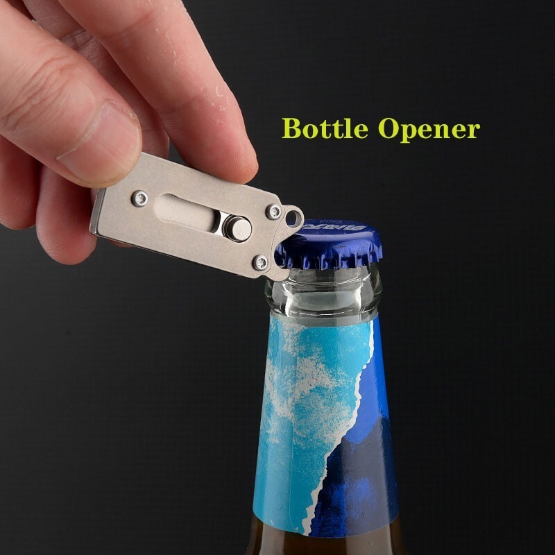 EDC Titanium Alloy Multi Tools Bottle Opener Portable Outdoor Peeler