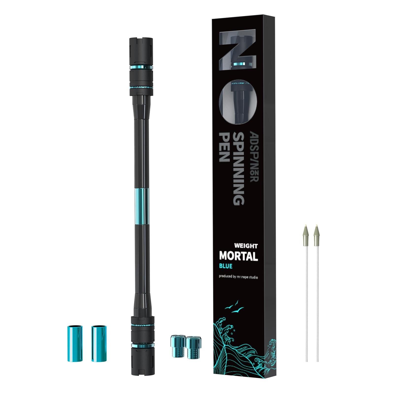 Mr. Nope Weighted Mortal Spinning Pen Mod Advanced Trick Spin Pen for Precisi…