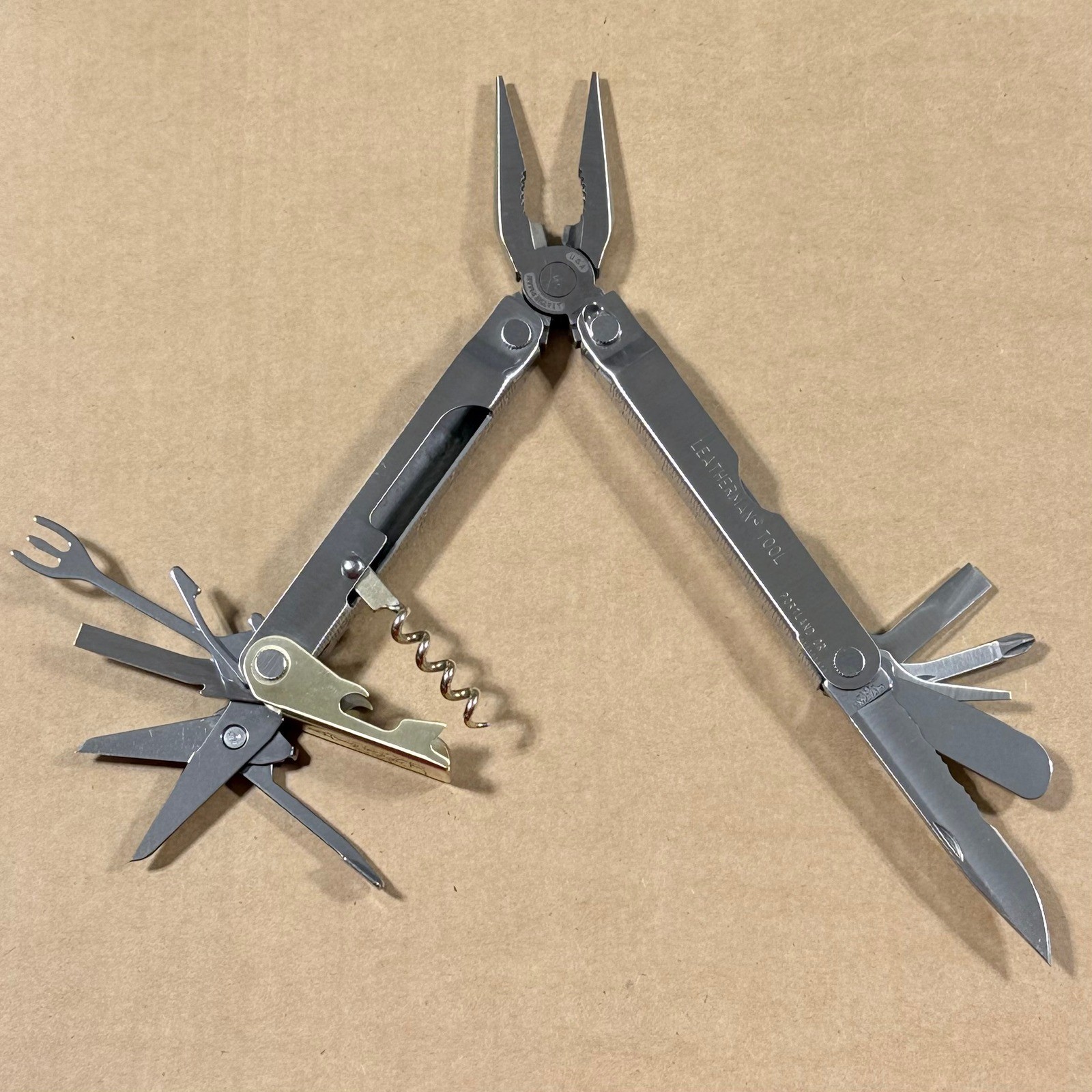 Leatherman Flair Multi-Tool Stainless 10/00 Corkscrew Sheath Knife RARE USA
