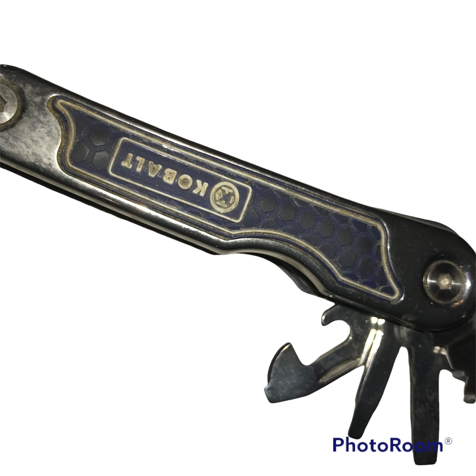 KOBALT MULTI TOOL PLIERS SAW KNIFE VARIOUS SCREW DRIVERS WIRE CUTTERS ETC