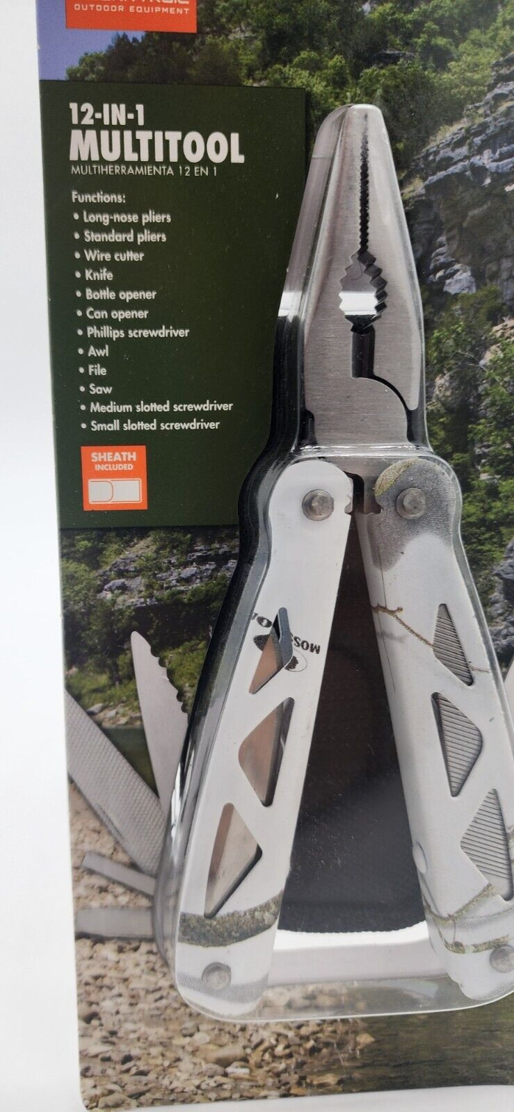 Ozark Trail 12-In-1 Multi Tool Outdoor Equipment includes Sheath White Tree