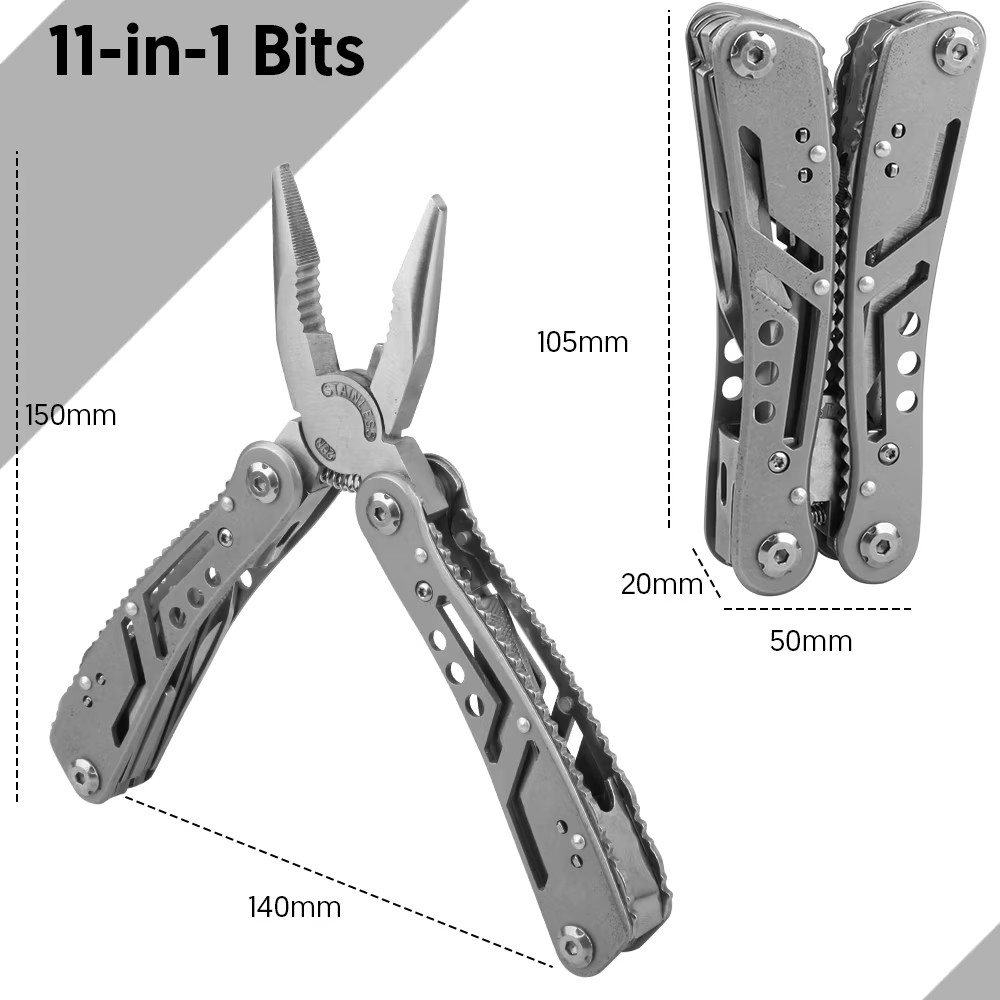 21-in-1 Multitool Folding Pocket Knife Survival Tool Set Hiking Camping