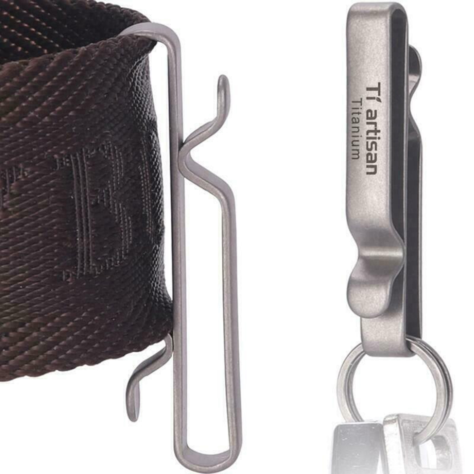 Compact Titanium Keychain Key Ring Holder Antirust and Long Lasting Material
