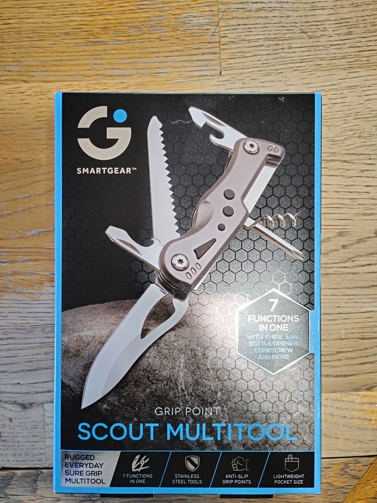 Scout Multitool Knife Smartgear Grip Point 7 Functions In One Stainless Rugged