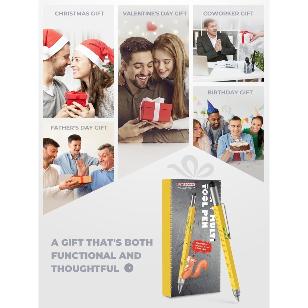 Multitool Pen for Men Christmas Stocking Stuffers Unique Gifts for Dads Grandpas