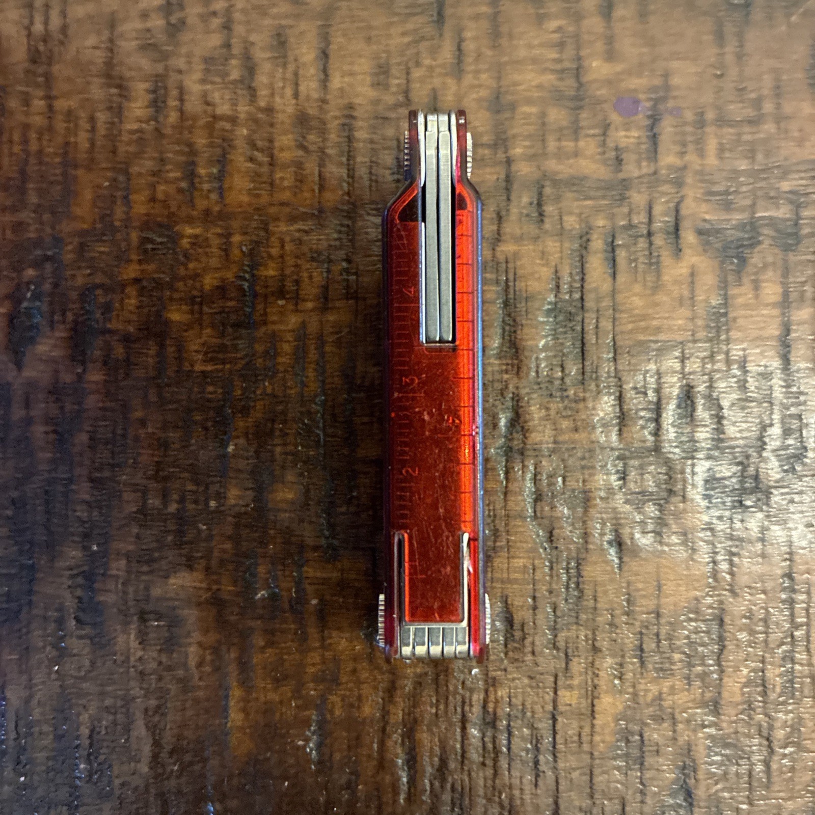 RARE Leatherman Micra Translucent Red Polycarbonate Multi Tool 08/01 USA