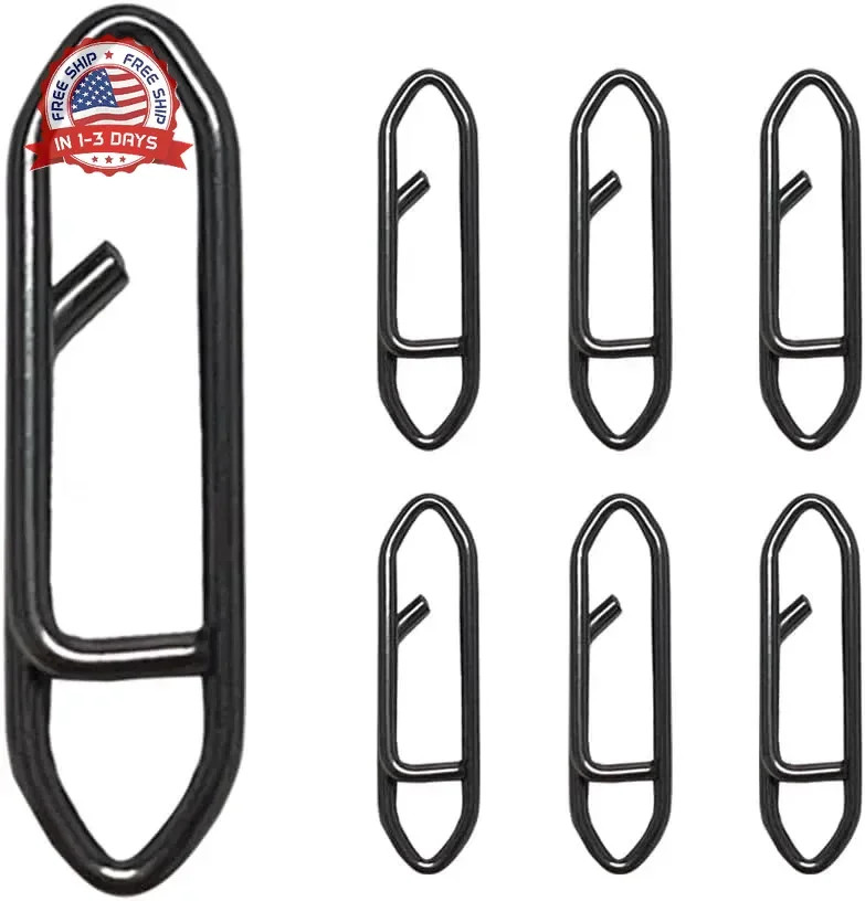 50 Pack Fishing Speed Clips, High Strength Stainless Steel Speed Clip, Fishing S