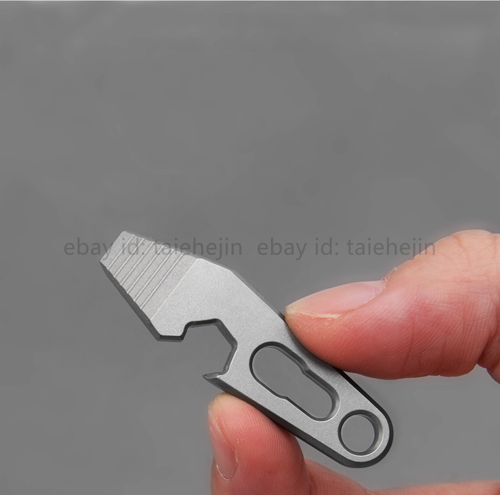 2 Pcs EDC Mini Titanium Alloy Pocket Pry Bar Crowbar Opener Keychain Multi Tool