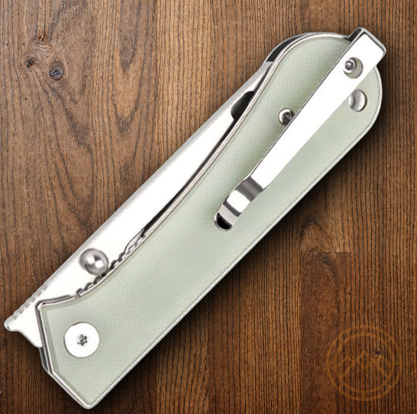 NUKNIVES Kumpanter Folding Screwdriver With Bits Pocket Clip Liner Lock Green