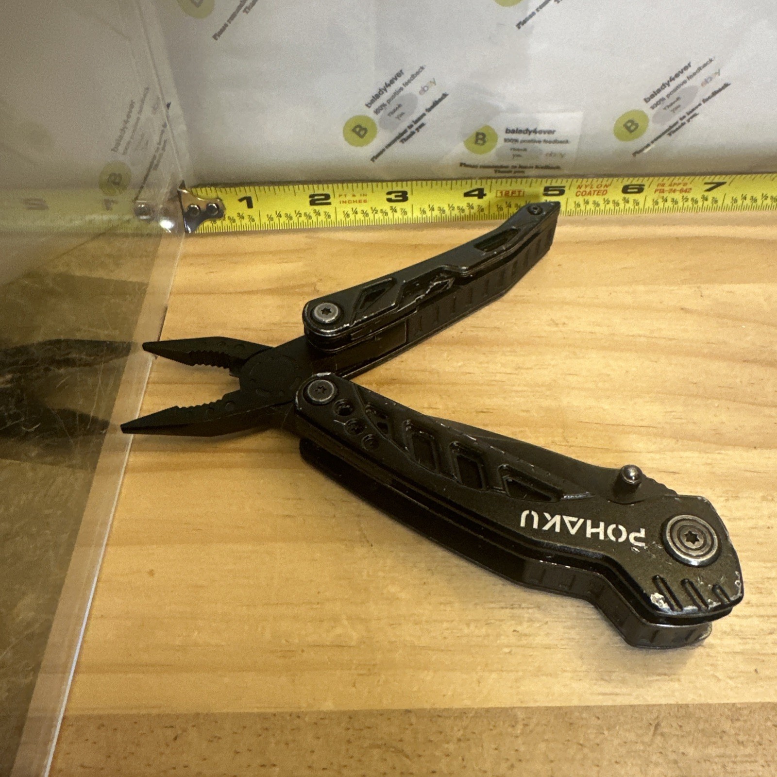 Multitool Knife, Pohaku 13 in 1 Pocket Multitool, Multi Tool with 3″ Large Blade