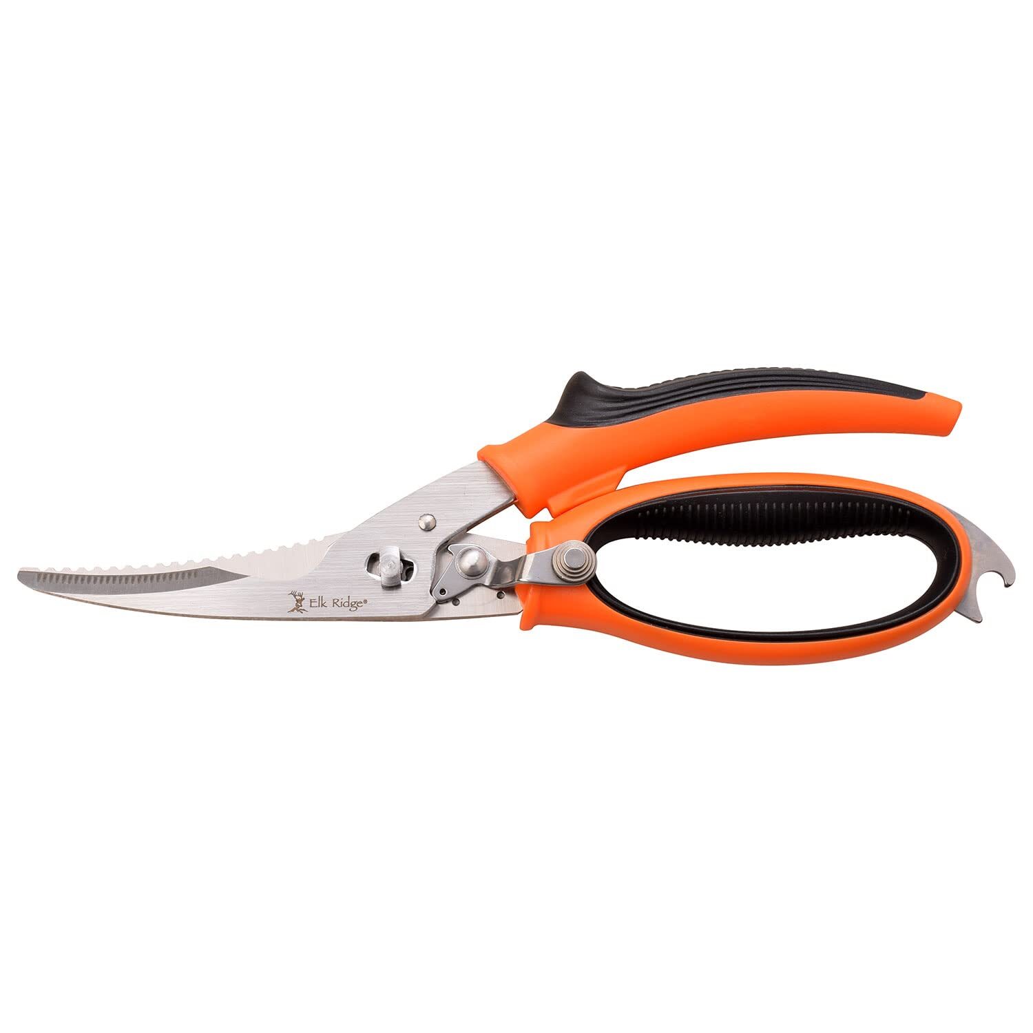 Elk Ridge – Outdoors TREK Shears – Spring Loaded Handle, Bottle Opener, Scaler,