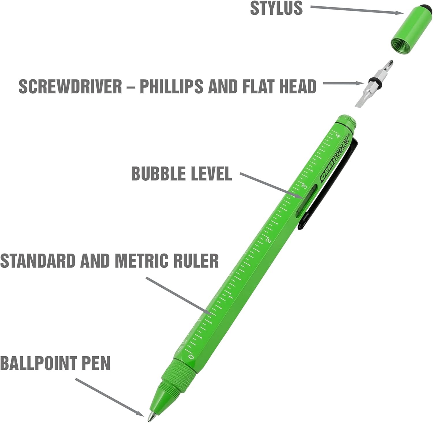 22670 Multi-Tool Pen Set 2 Piece Ballpoint EDC Pen Stylus Combo Screwdriver