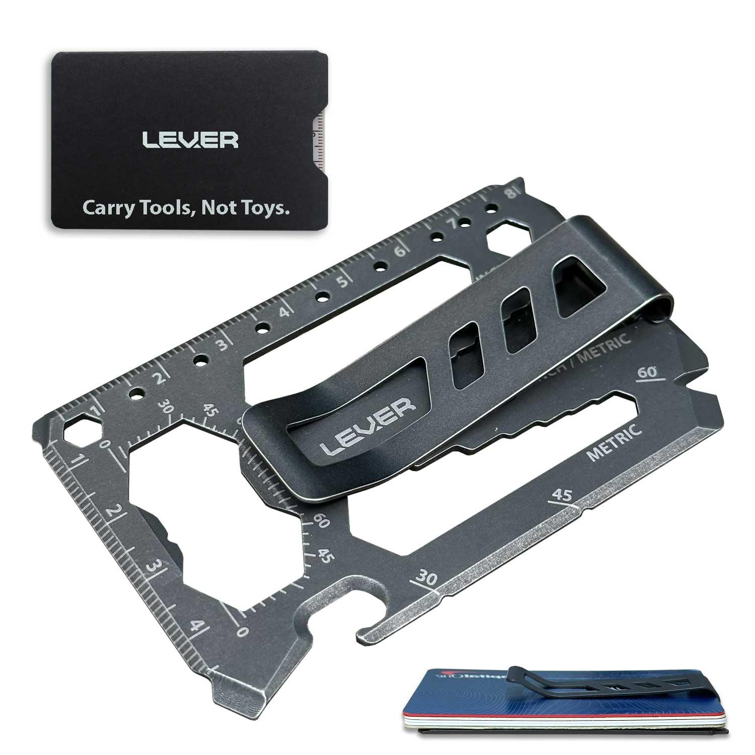 Toolcard Pro with Money Clip – 40 in 1 Credit Card Multitool Card – Sleek Min…