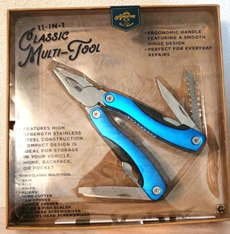 B/92 Adventure is Out There 11 In 1 Classic Multi-tool – Blue Factory Sealed