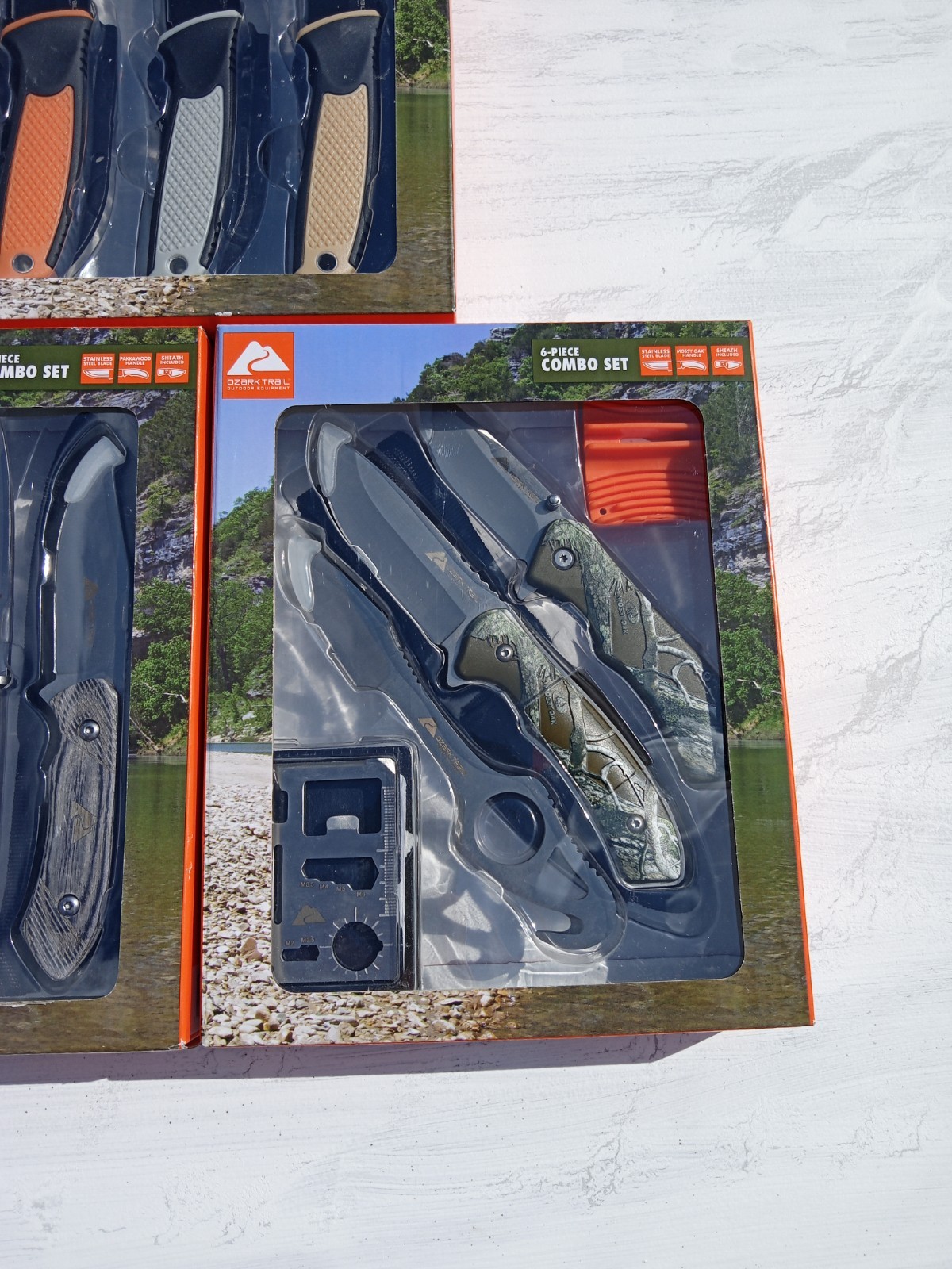 Lot of 3 Ozark Trail 6 Piece Combo Knife 🔪 Sets! Knives And More!