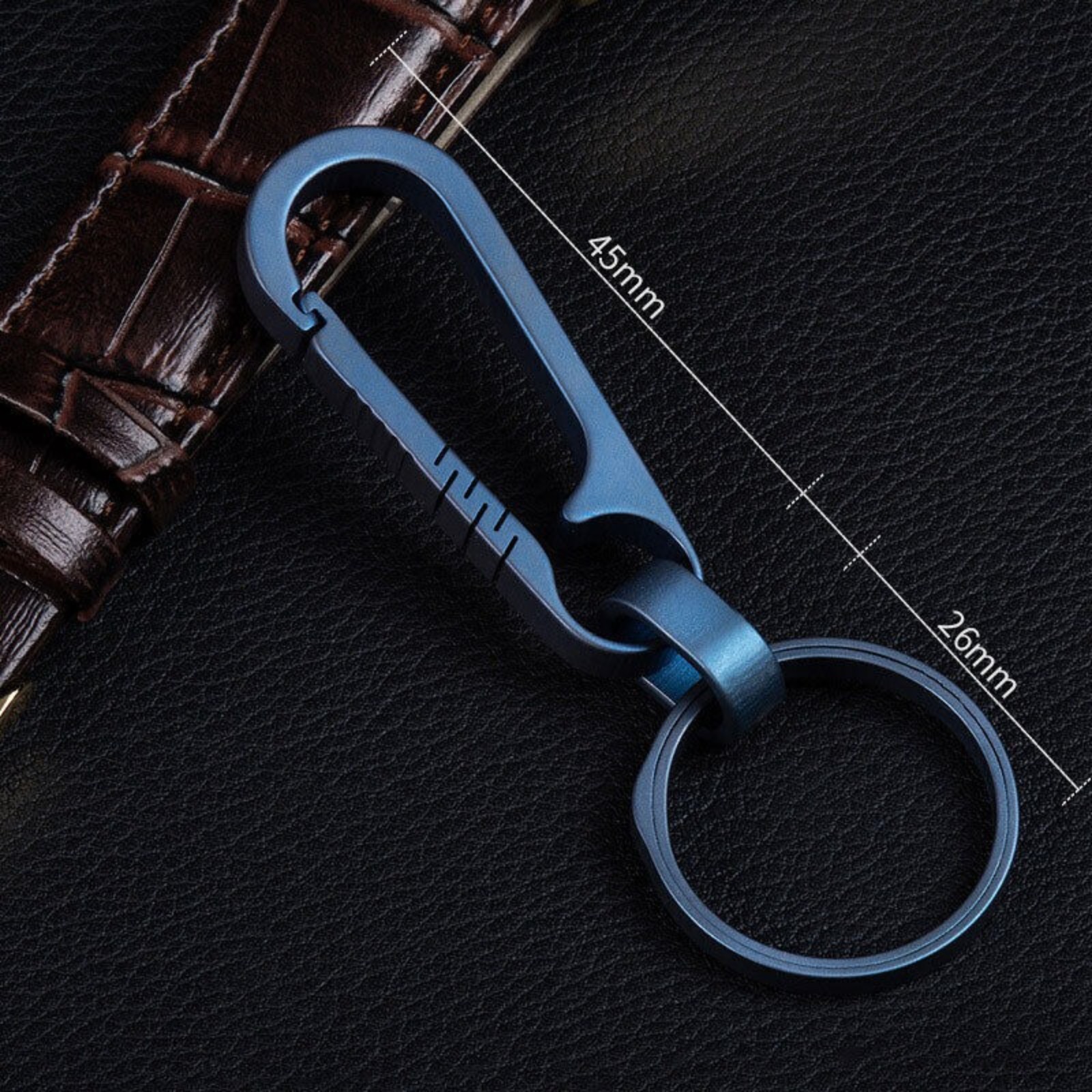 1PC Titanium Alloy Keychain Carabiner Backpack Hanging Buckle Outdoor EDC Tool