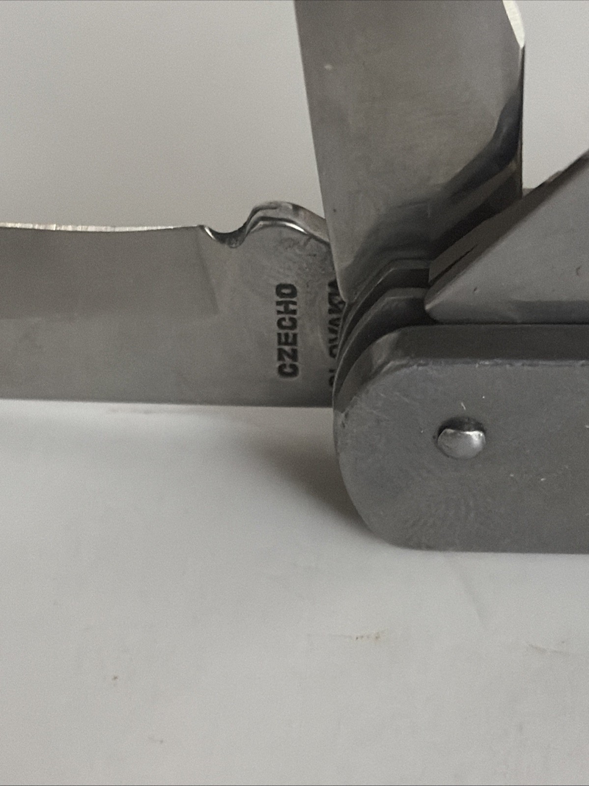 Vintage Mikov Czecho Slovakia Antlers Griff Stainless Steel Folding Knife